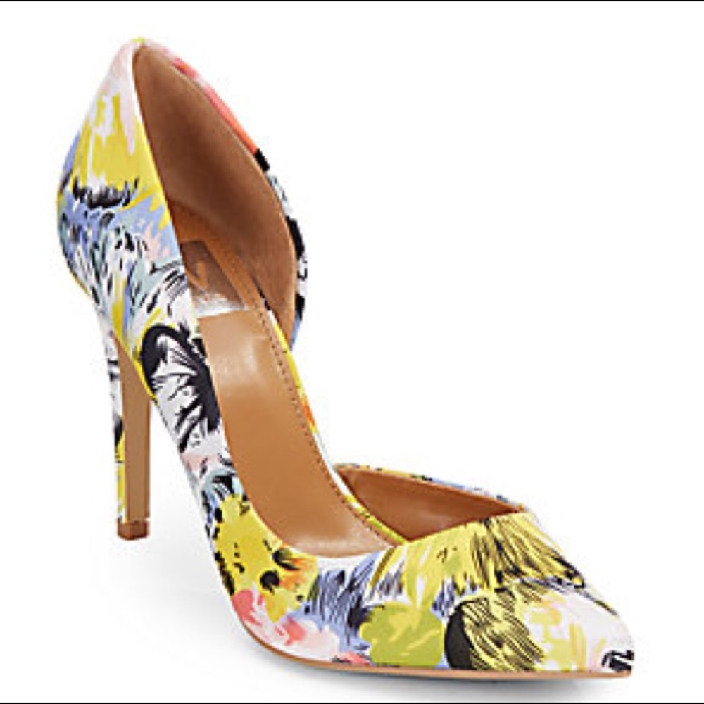 NWT Dolce Vita “Friena” Floral Satin D’Orsay Heels